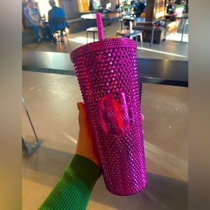 NEW STARBUCKS hot pink holiday tumbler!